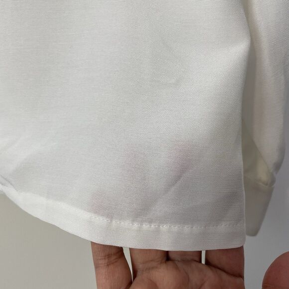 Alexa Chung for Madewell Pleat-Pocket Button-Up Shirt Small Eyelet White NT108 - Picture 10 of 16